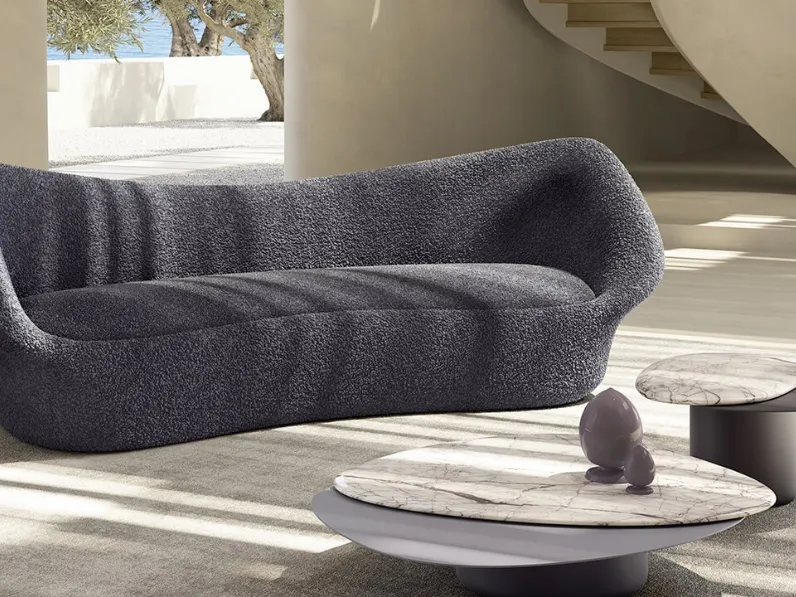 Divano lineare in tessuto Splash di Natuzzi