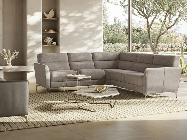 Divano angolare in tessuto Stan di Natuzzi