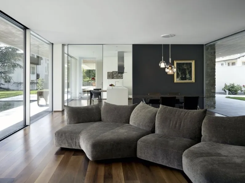 Divano di design con penisola Standard di Edra