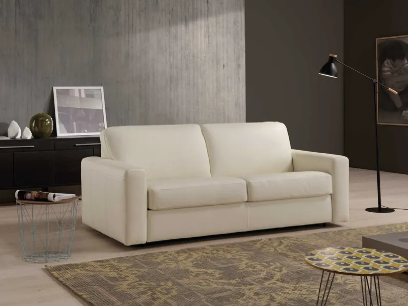 Divano Letto lineare in tessuto Genova di Tancredi salotti