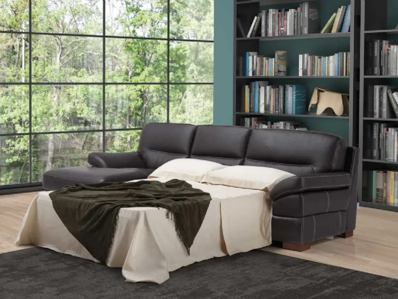 Divano Letto matrimoniale in pelle Raffaello di Tancredi salotti