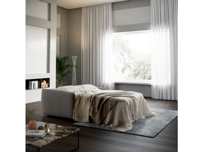 Divano letto in tessuto dalla linea sinuosa ed elegante Taylor di Nicoline