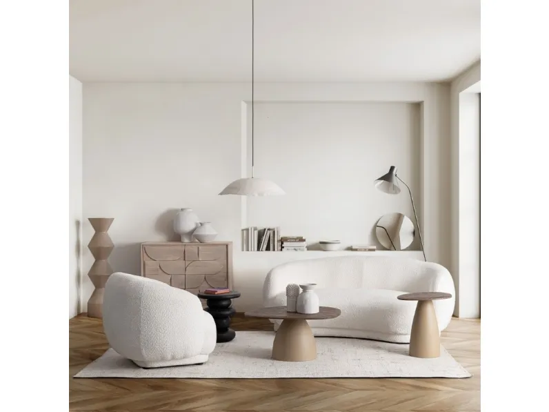 Divano lineare in tessuto Tecla di Bizzotto