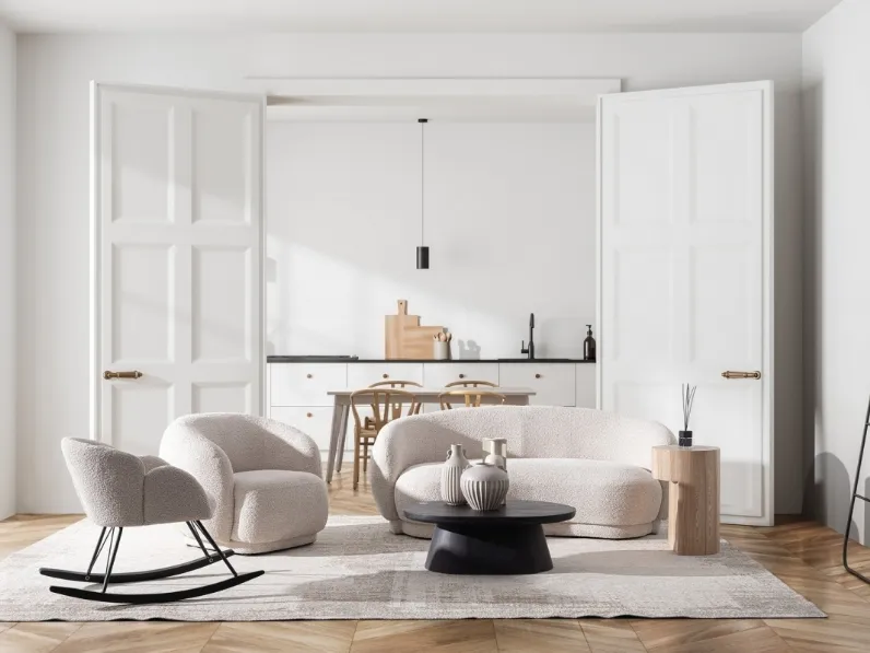 Divano lineare in tessuto Tecla di Bizzotto