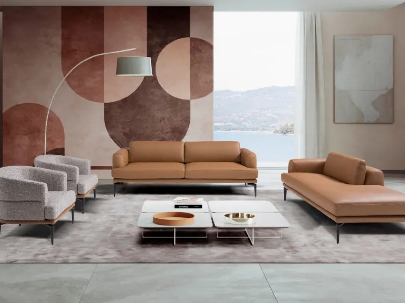 Divano in pelle Tiago di Egoitaliano