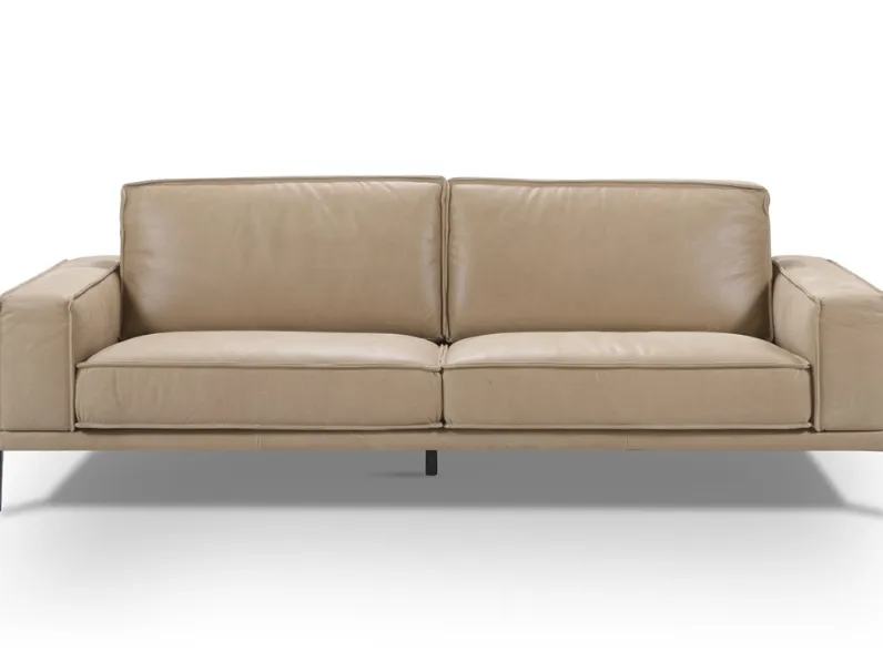 Divano lineare in pelle Top di Calia