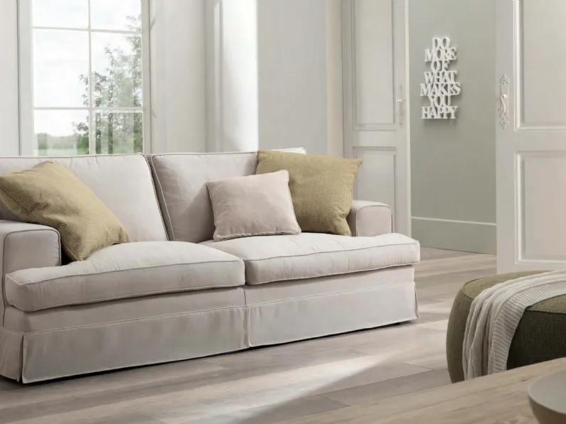 Divano lineare Ivory di TreCi Salotti