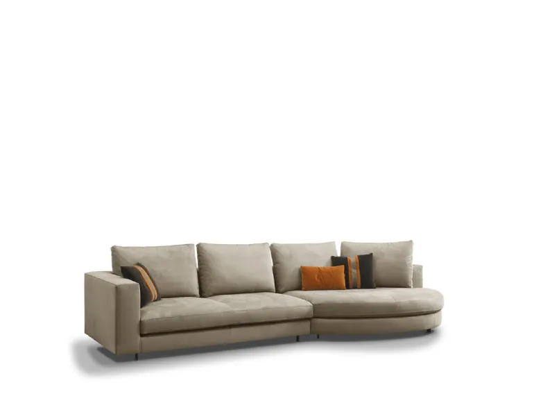 Divano con penisola Glamour Goccia di Valmori