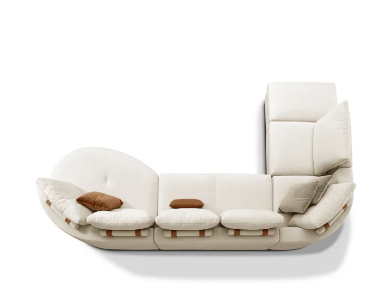 Divano con penisola Glamour Goccia di Valmori