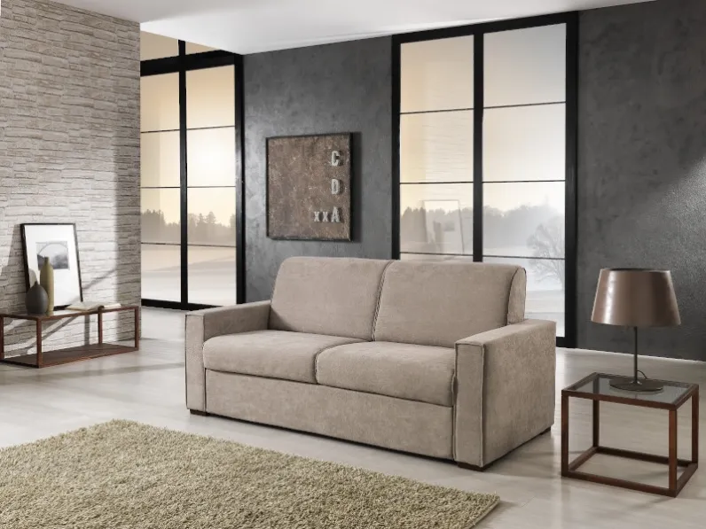 Divano Letto in tessuto con bordi in contrasto Vesuvio di Hoppla