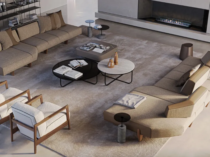 Divano Lane con penisola di Vibieffe