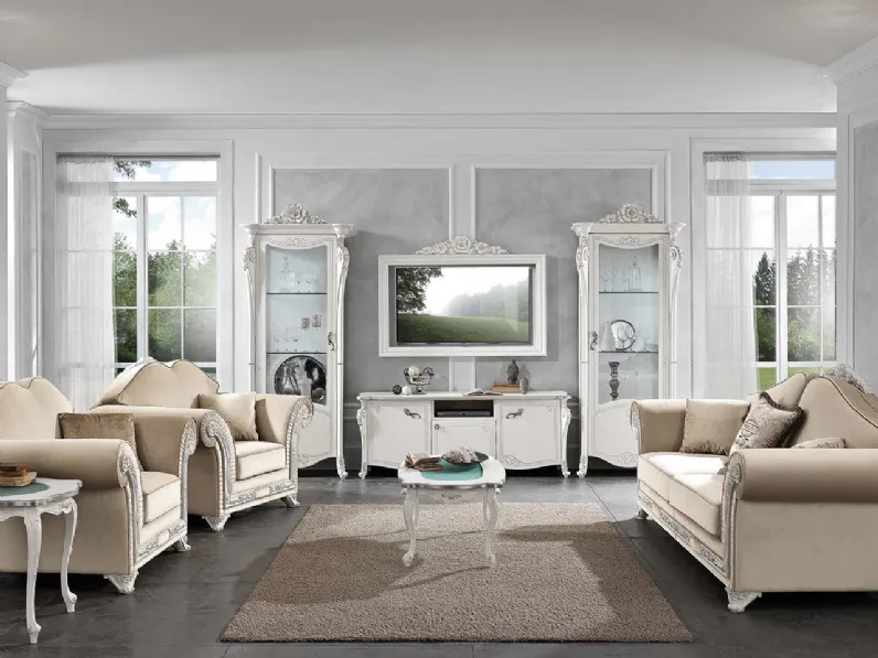 Salotto classico in tessuto Viola di Mobil Più