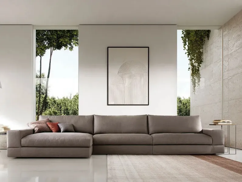 Divano con penisola Vision di Doimo Salotti