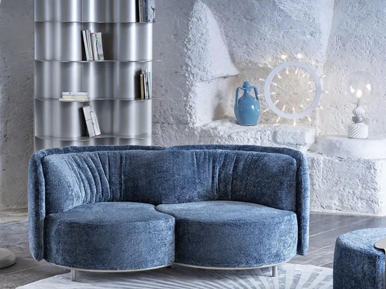 Divano lineare in tessuto Wave di Natuzzi