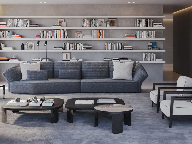 Salotto Waves in tessuto di Vibieffe