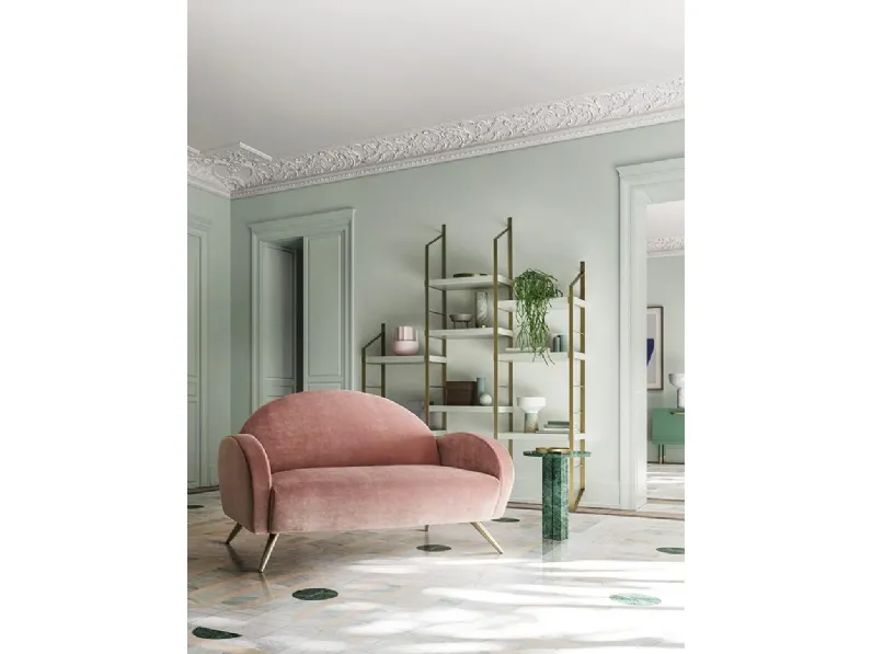 Divano lineare in velluto Wendy di Felis