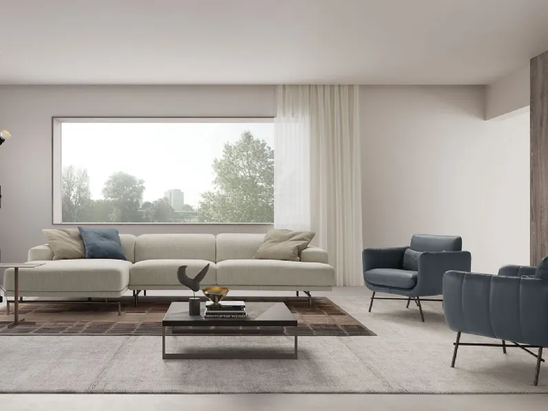 Divano con penisola Westside di Alpa Salotti