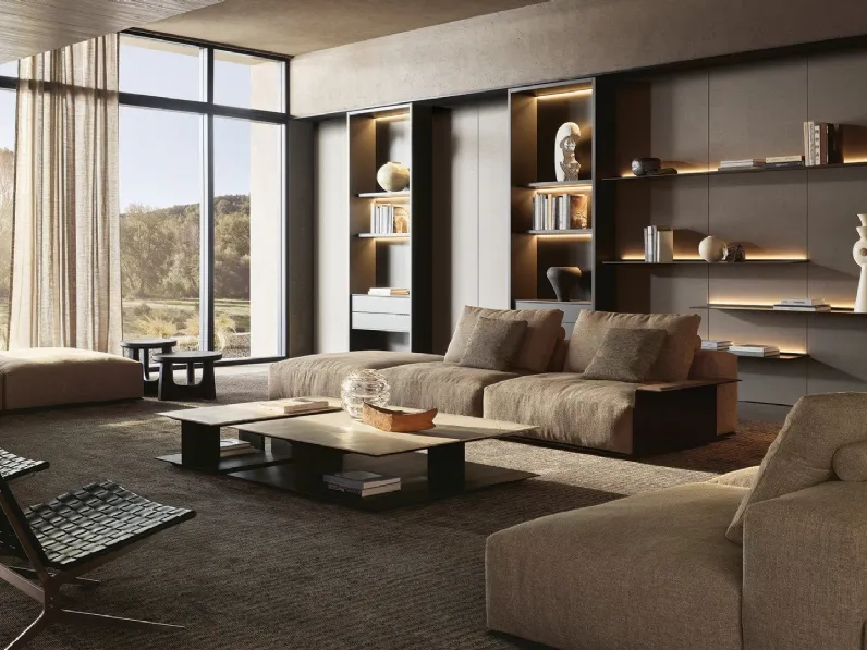 Divano in tessuto Westside Soft di Poliform