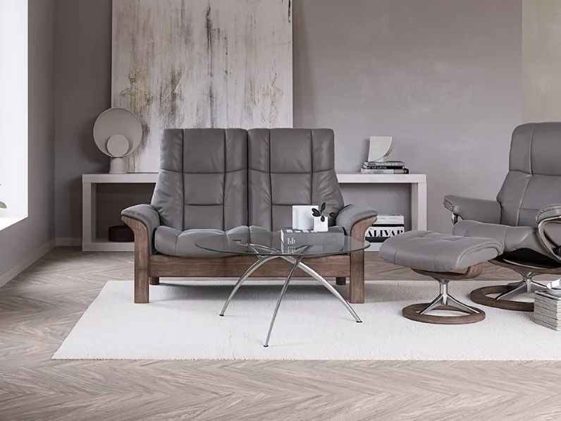 Divano lineare in pelle Windsor di Stressless