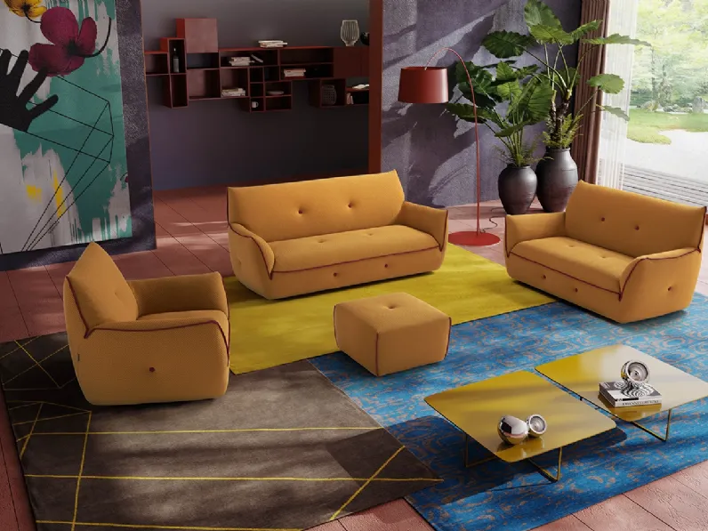 Salotto in tessuto Yuki di Egoitaliano