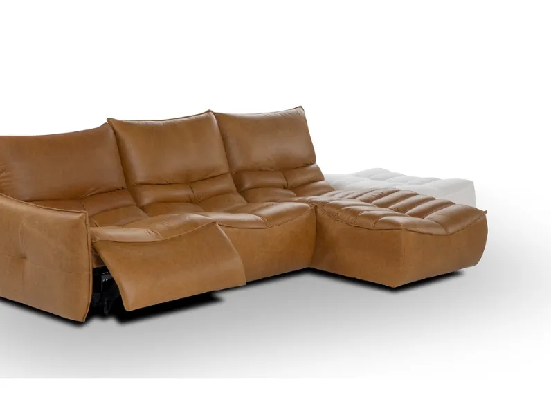 Divano relax in pelle Zip di Calia
