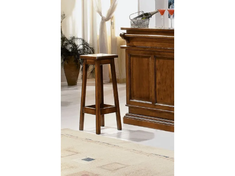 Sgabello in legno massello 1225-A di Zanini