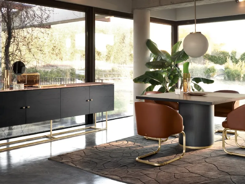 Sedia 1920 in pelle e ottone di Daytona Home