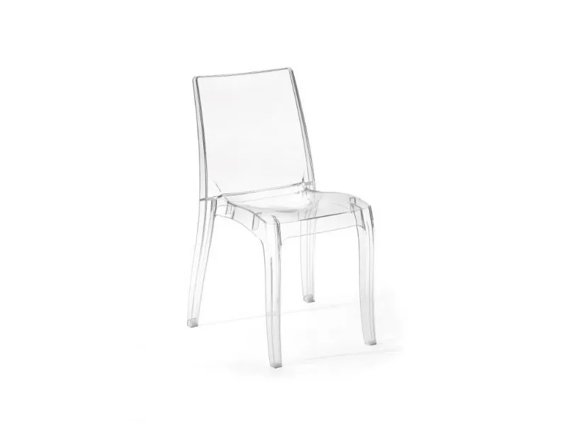 Sedia in policarbonato con schienale alto 6138-A di Zanini