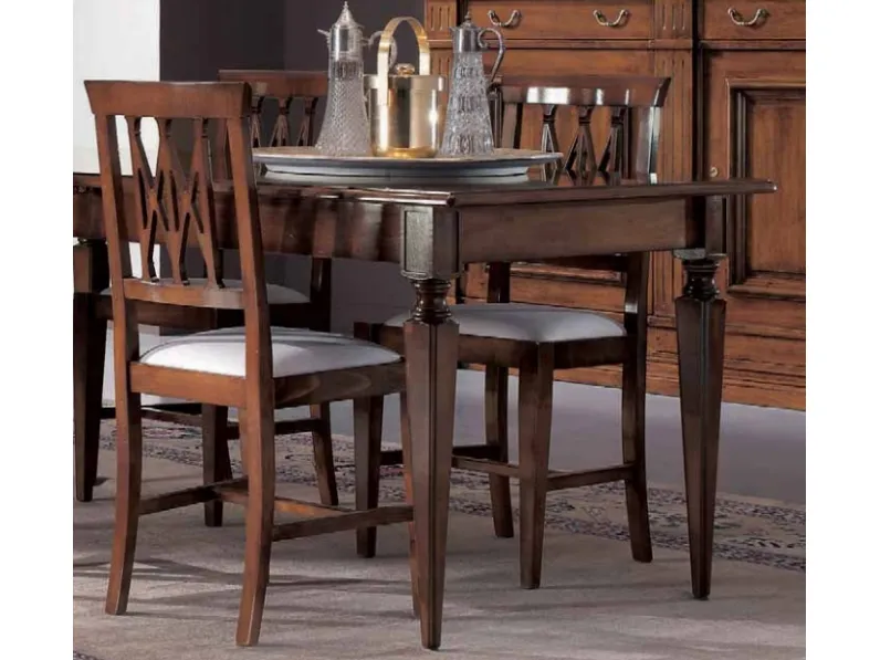 Sedia in legno con seduta imbottita 621/G di Zanini Mobili