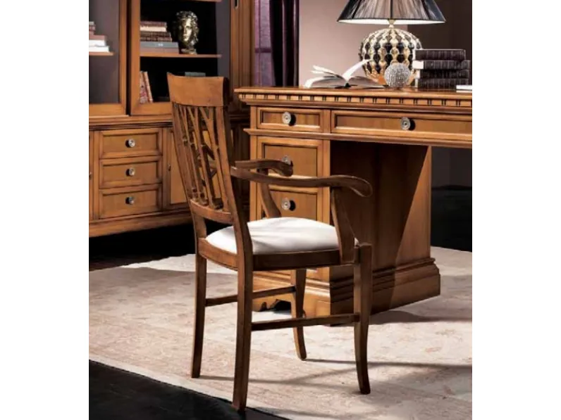 Sedia classica con braccioli 626/G di Zanini Mobili