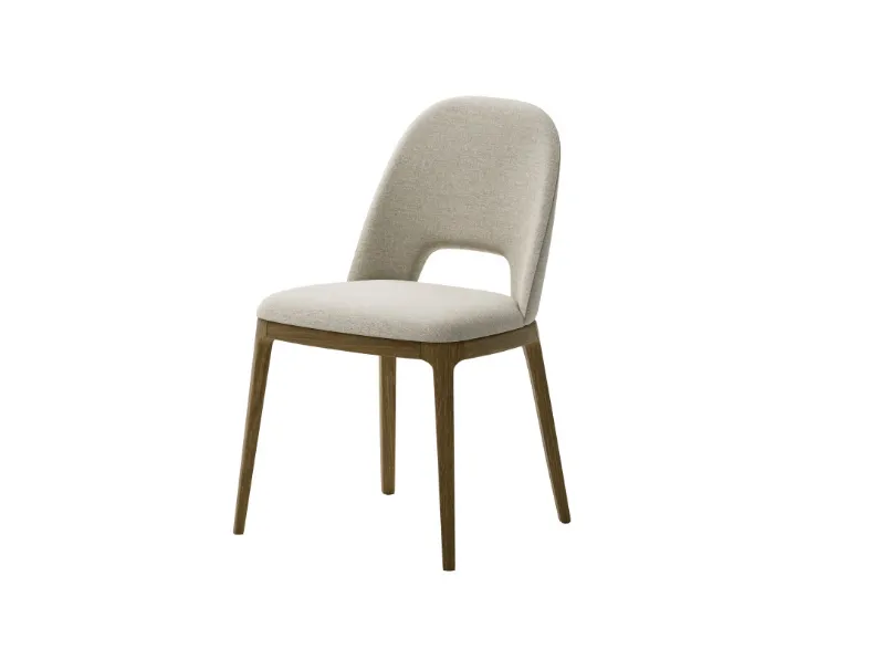 Sedia Ada in tessuto imbottito con struttura in legno di frassino di Veneta Cucine