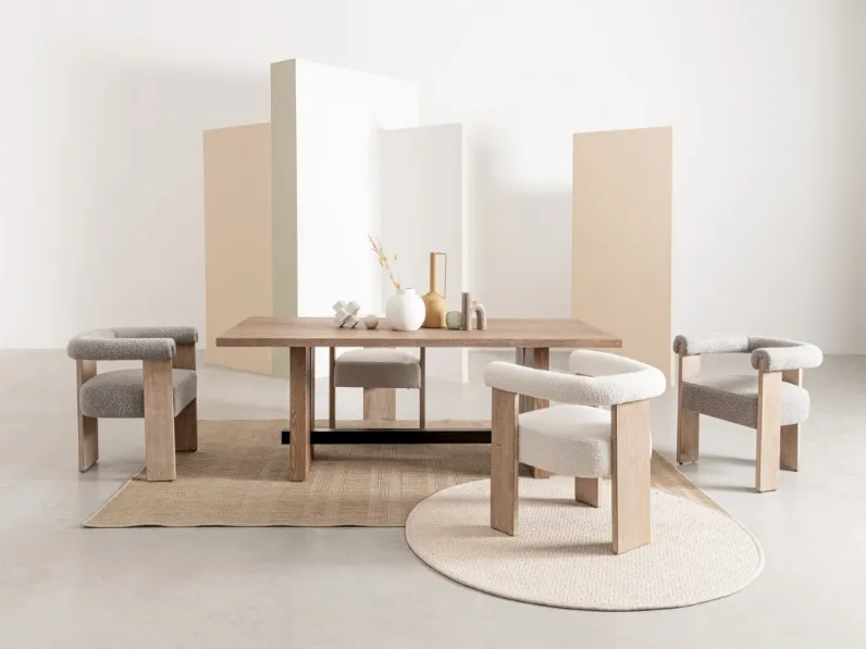 Sedia Agape in legno e tessuto di Bizzotto