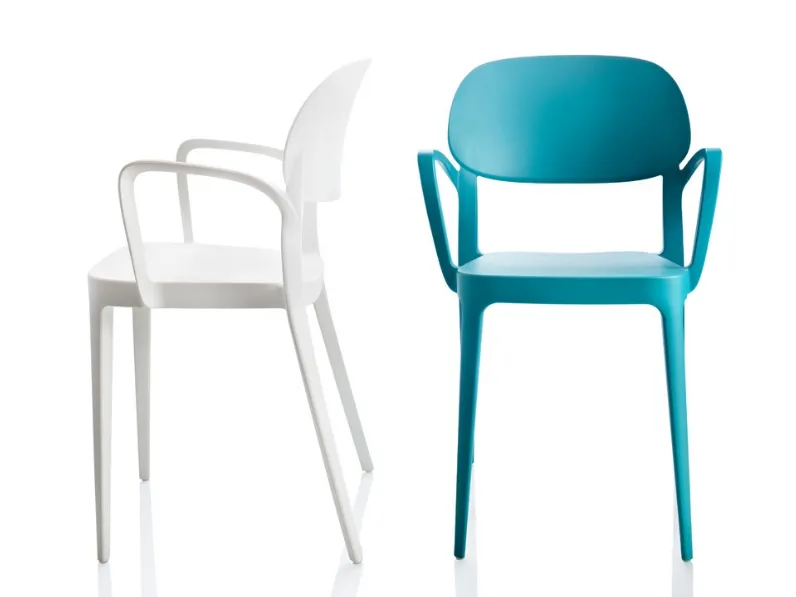 Sedia in plastica Agra Braccioli di Elementi