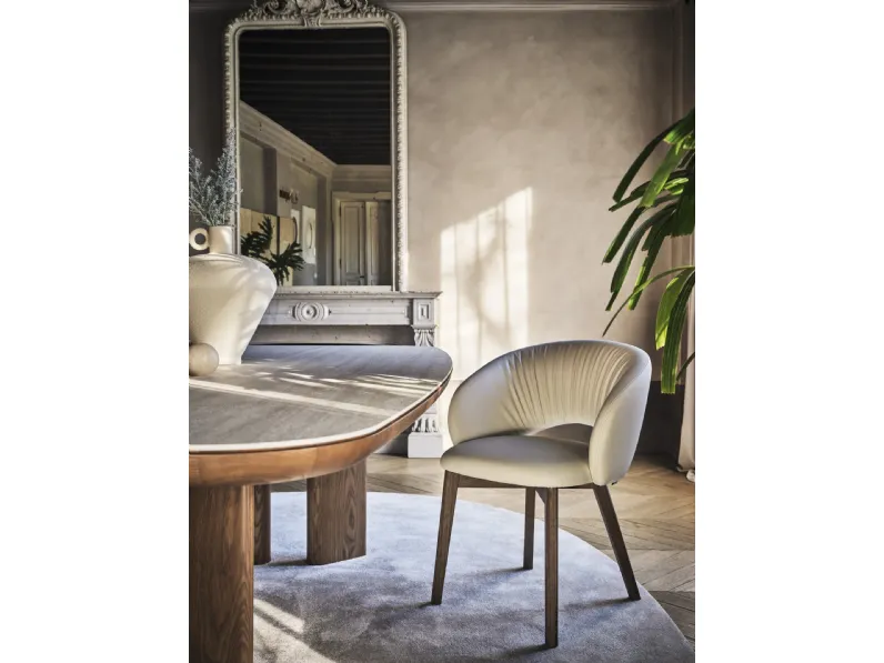 Sedia in pelle Anime Wood di Calligaris