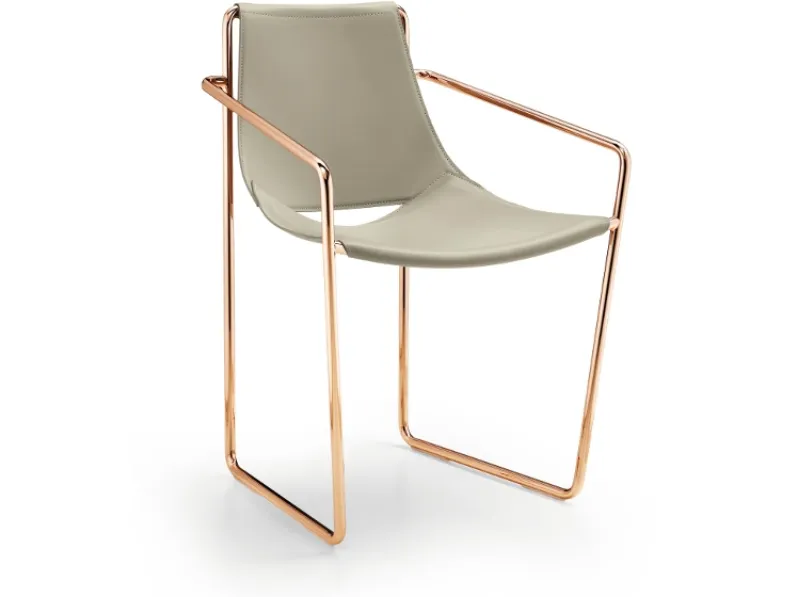 Sedia Apelle in cuoio di Midj