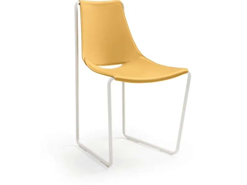 Sedia Apelle in cuoio di Midj