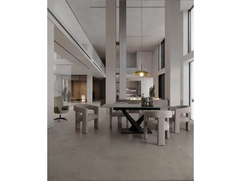 Sedia Arabella in tessuto di Bizzotto