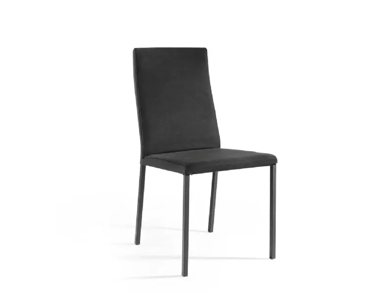 Sedia Ares in tessuto sfoderabile con struttura in acciaio di Julia Arredo Cuoio