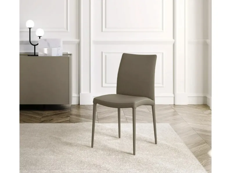 Sedia in pelle Asia di Eforma