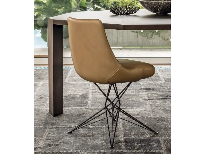 Sedia in pelle Athena di Arketipo