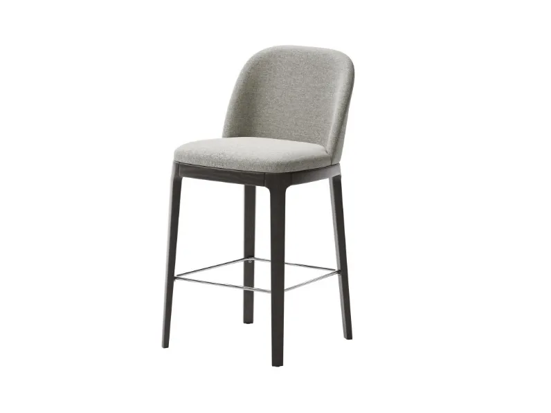 Sgabello Augusta in tessuto con struttura in frassino di Veneta Cucine