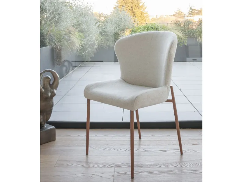 Sedia Aurora in tessuto imbottito di Altacom