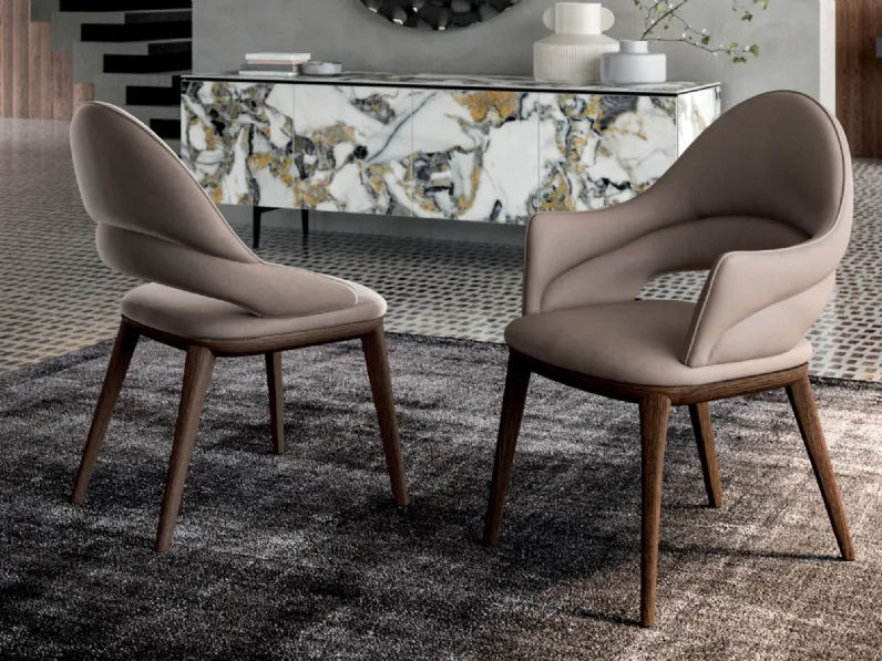 Sedia con o senza braccioli Baia di Ozzio