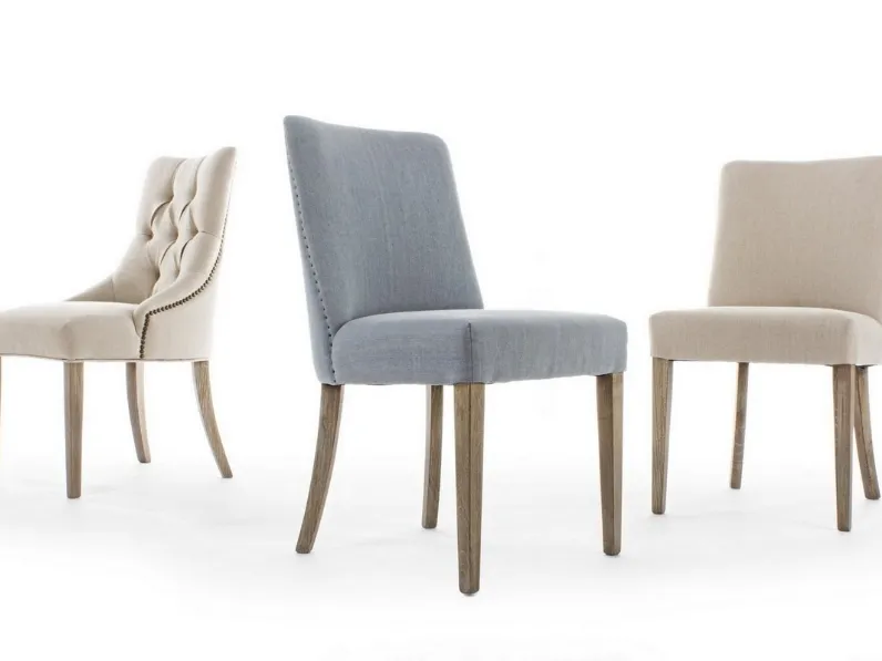 Sedia Beatriz rivestita in tessuto di Bizzotto