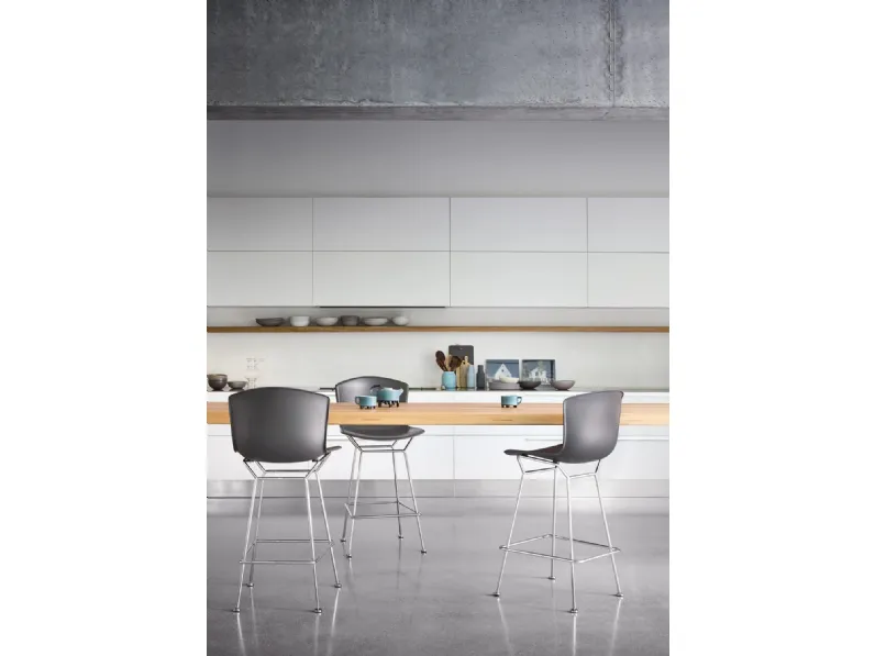 Sgabello Bertoia Molded Shell Barstool di Knoll
