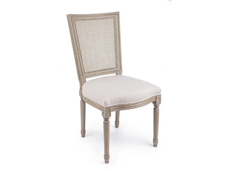 Sedia Liliane in legno di frassino con seduta imbottita di Bizzotto