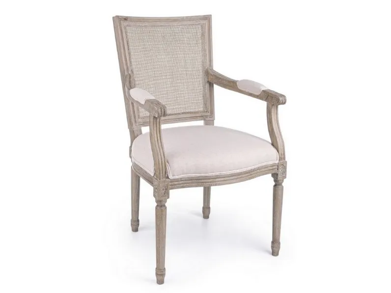 Sedia Liliane in legno di frassino con seduta imbottita di Bizzotto