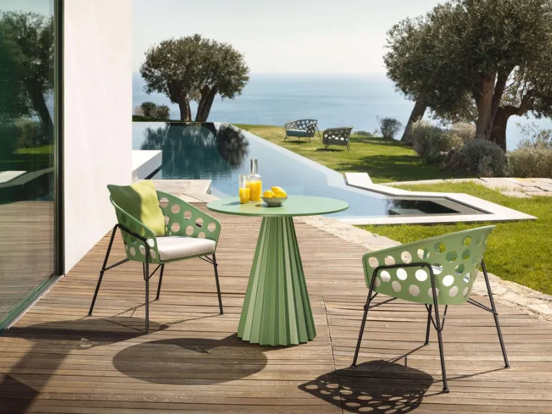 Sedia Bolle P M TS in metallo di Midj