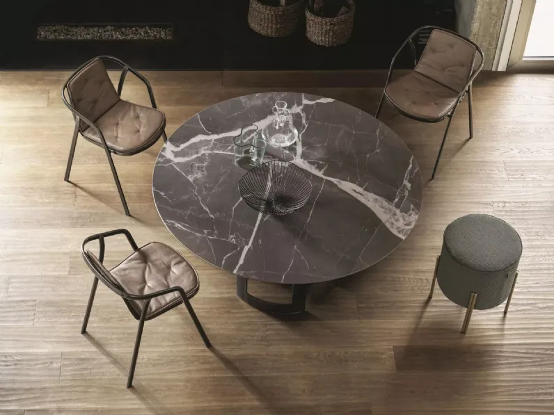 Sedia Ines in metallo laccato di Bontempi