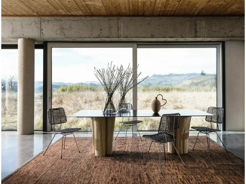 Sedia Brick in alluminio e pergamena di Gervasoni